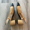 Tuckernuck  French Sole 8.5 Baton Leather Black Nude Cap Toe Ballet Heels Photo 6