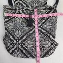 PINK - Victoria's Secret  Mini Backpack Black White Paisley Cotton Purse Handbag Photo 7