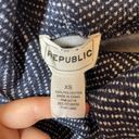 FOR THE REPUBLIC  Turtle Neck Sweatshirt Herringbone Navy Blue XS Photo 3