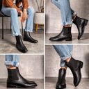 Krass&co NWOB Thursday Boot  Black Leather Womens Handcrafted Casual Duchess Boot Sz 10 Photo 1