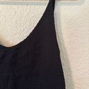 Aerie Textured Crinkle Scoop Low Back High Cut Swim One Piece in Black Size M Photo 3