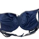 Only Grey and Navy Bra Size 38D Polyester Nylon Spandex Style 42002 Hand Wash  Photo 2