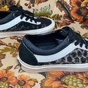 Vans Bender Bold Skate Shoes Cheetah Suede Stud Black Denim Womans 8.5 Men 7 Photo 4