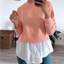 Calvin Klein Jeans NWT Peach Shirttail Twofer Sweatshirt  Size XS Photo 1