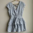 American Eagle Garden Party Ruffle Feminine Romantic Blue White Dress Size Mediu Photo 1