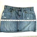 Old Navy  Y2k Ultra Low Waist Denim Cargo Distressed Mini Skirt Size 10 Photo 6