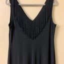 Donna Morgan Black fringe flapper cocktail dress Photo 3