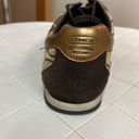 Coach  Katelyn sneakers 8.5M women's Q048 signature tennis shoes brown tan gold Photo 3