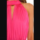 Petal and Pup  Dominique Hot Pink Satin Pleated Maxi Dress 6 Photo 3