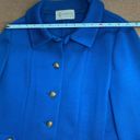 American Vintage Vintage Kibmerly Wool Knit Blue Blazer Suit Jacket Secretary Mad Men Size M-L Photo 10