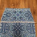 J. McLaughlin  Halle Reversible Skirt Womens Small Scuba Pencil Blue Paisley Geo Photo 4