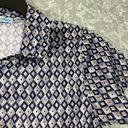 Vintage Blue Mardi Gras  Diamond Patterned Collared Baby Tee - Size S/M - Cropped Photo 1