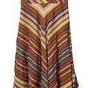 Ralph Lauren Lauren  Women's 4 A-Line Midi Skirt 100% Linen Southwestern Stripe Photo 0