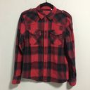 Guess  Women Button Down Shirt Plaid Red Outdoors Grunge Y2K 100% Cotton Size S Photo 0