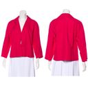 Lafayette 148  Fuchsia Wing Lapel Long Sleeve Blazer hook & eye closure size 8 🆕 Photo 12