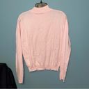 Juicy Couture  Mock Neck Intarsia Logo Sweater in Rose Quartz Size Medium Photo 5