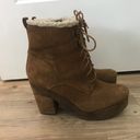 Ralph Lauren Denim Supply  Suede leather Shearling Lace-Up boots Booties size 9. Photo 1