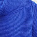 Chico's  sweater womens small blue faux wrap turtleneck zenergy knit casual layers Photo 1