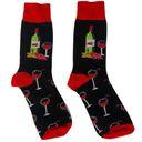 NWOT Black Red Red Wine 🍷 Socks Gray Photo 1