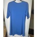 Eileen Fisher  Canary Blue Soft Scoop Neck Relaxed Fit Tunic Top Womens L Tencel Photo 3