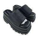 Naked Wolfe  - Delicious Chunky Sole Platform Slide Sandals in Black Photo 0