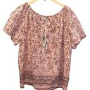 Faherty  Florence Boho Top Organic Cotton Tassel Blouse Size XS Photo 2