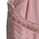 Badgley Mischka  Womens Fit & Flare Dress Pink Ruched Midi Spaghetti Strap Silk 6 Photo 6