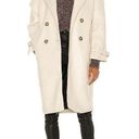 Apparis Kiera Faux Leather Trench Coat in Ivory Large Photo 3
