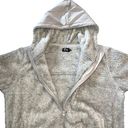 Zyia Active Womens Sherpa Jacket Fleece Athletic Full Zip Gray Hooded Medium Photo 2