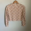 belle du jour  Brown and Flowered Long Sleeve Crop Top Size Small Photo 2