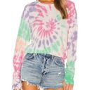 n:philanthropy  Kojak Twist Swirl Tie Dye Pullover Crew Neck Sweatshirt Pink S Photo 0