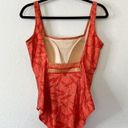 Gottex  One Piece Swim Suit Size 14 Leaf Design Photo 3