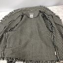 Houndstooth StoneBridge womens jacket blazer suit black & white  fringe small Photo 9