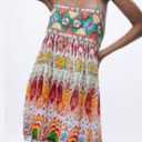 ZARA NEW  Short Embroidered Mirrored Dress Medium Photo 3