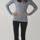 Lululemon Think Fast Long Sleeve in Heathered Herringbone Silver Spoon Slate Photo 2