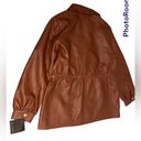 Marc New York  Andrew Marc Brown/ chocolate Zip up Fax Leather Jacket | Size M Photo 5