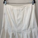 Ralph Lauren  White Cotton Denim Mermaid Trumpet Pleated Skirt Size 8 Medium Photo 1