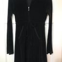 Juicy Couture Y2K  tie waist hooded L/S terry dress BLK Photo 0