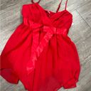 Frederick's of Hollywood  red satin sheer babydoll lingerie ♥️ Photo 4