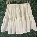 Tiger Mist  White Elastic Band Ruffle Skirt Size Small High Rise Photo 0