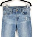 American Eagle  XTall Long Distressed Jegging Jeans Blue Denim Size 8 Light wash Photo 10