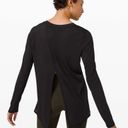 Lululemon Uncovered Tall Long Sleeve *Tie Black Photo 1