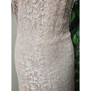 Ralph Lauren Lauren  Women's Lace Beige One Shoulder Off Long Maxi Dress Size 6 Photo 3