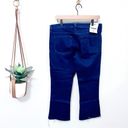 L'Agence NWT L’AGENCE Charlie Cropped Flare Dark Blue Indigo Distressed Size 31 Photo 7