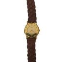 Seiko VTG Ladies  Quartz Gold Tone Watch Brown Leather Braided StrP/Band Casual Photo 0