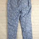 The Loft  Womens Pants Sz 8 The Riviera Slim Blue Floral Crop Cropped Ankle Mid Rise Photo 3