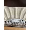 ZARA  | Cream Open Weave Oversized Sweater Vest | Size Medium Photo 4