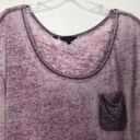 Guess by Marciano  Burnout Scoop Neck Purple Top Size S Photo 2