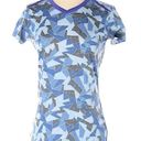 Cabela's Active Geo Camo Print Tee Short Sleeve T-Shirt Blue Photo 0