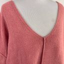 Free People  Pink Take Me Places Oversized Draped Sweater Size Large Photo 8